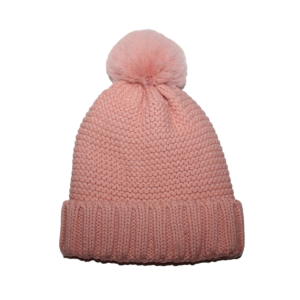 Women's Plush Knit Pom Pom Beanie Hat
